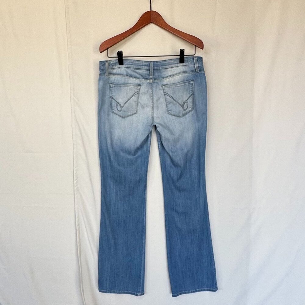 Vintage Y2K Bebe Angeline Blue Denim Low Rise Flare Leg Bootcut Jeans Size 31 - Picture 7 of 16